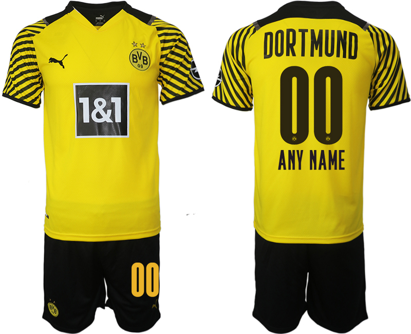 Men 2021-2022 Club Borussia Dortmund home customized yellow Soccer Jersey->borussia dortmund jersey->Soccer Club Jersey